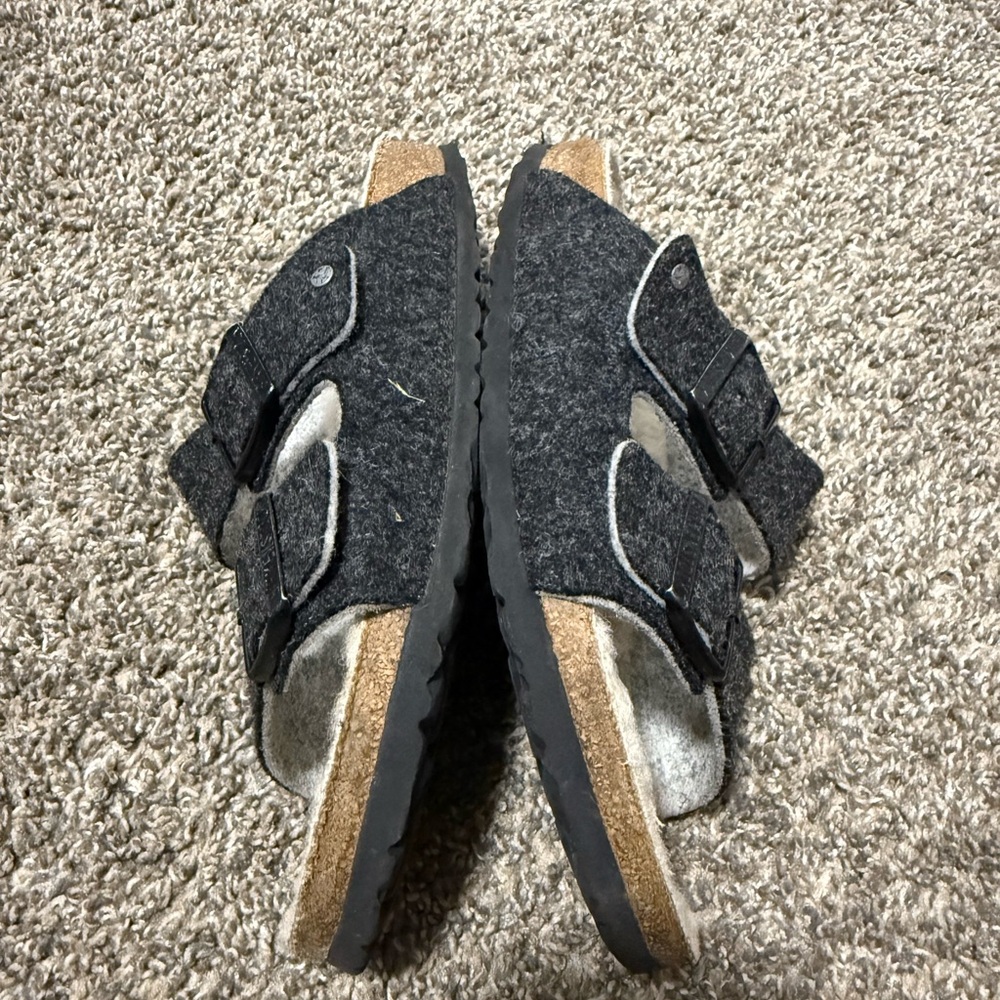 Birkenstock Black and Cream Sandals - Picture 4 of 6